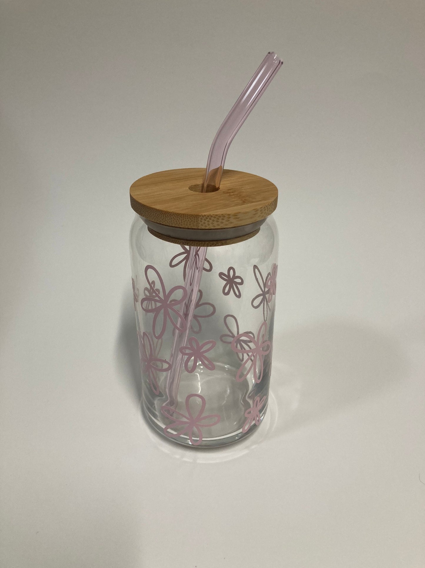 Colored Glass Reusable Bent Drinking Straw