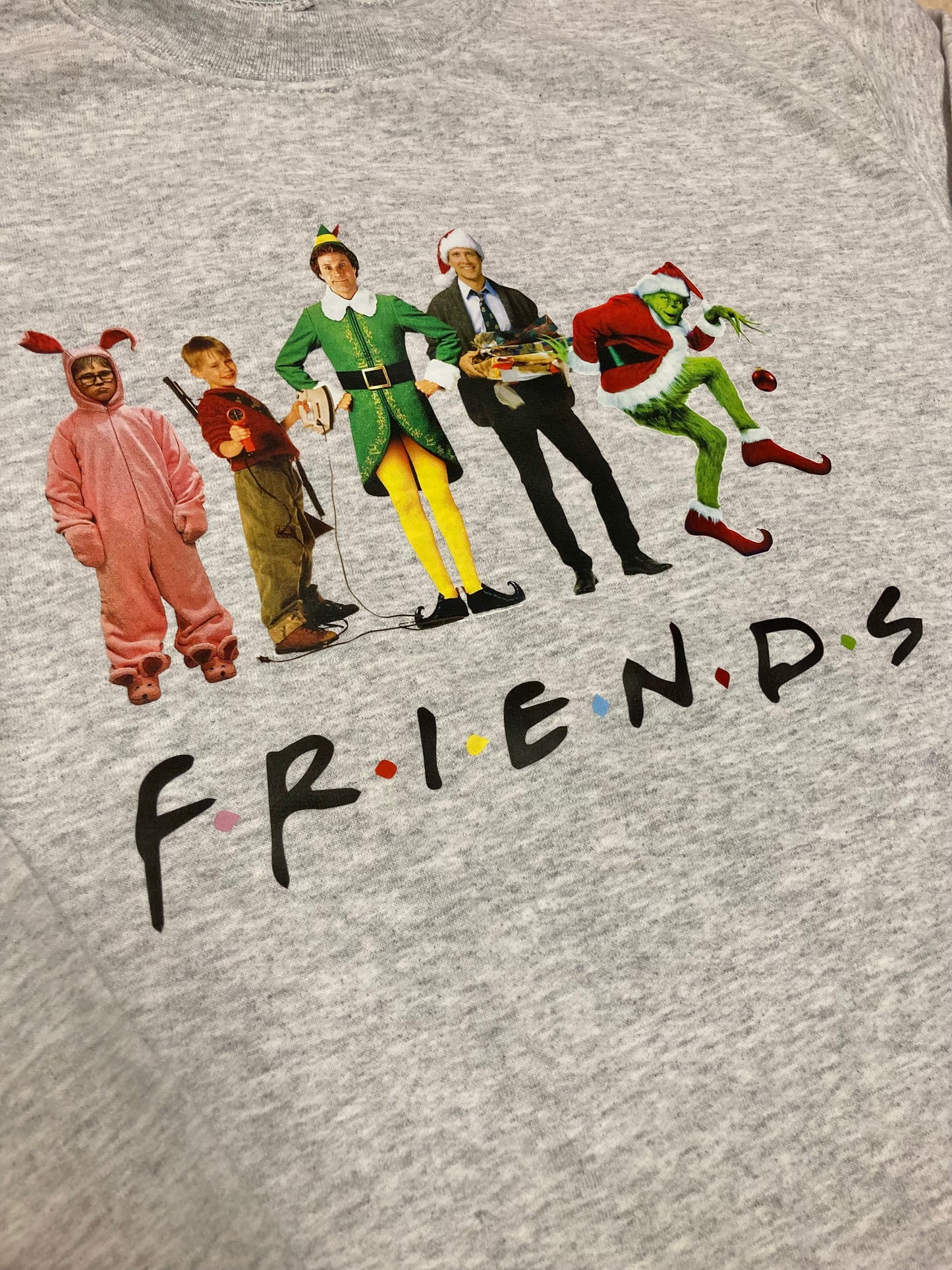 Christmas Movie Character Friends Crewneck Sweatshirt