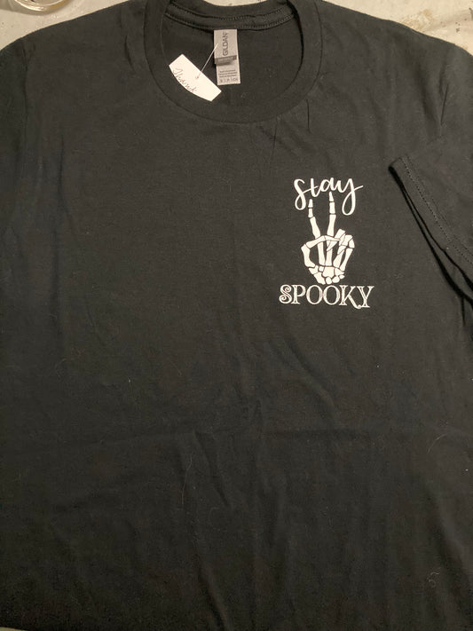 Stay Spooky Halloween Black Short Sleeve Unisex Tshirt