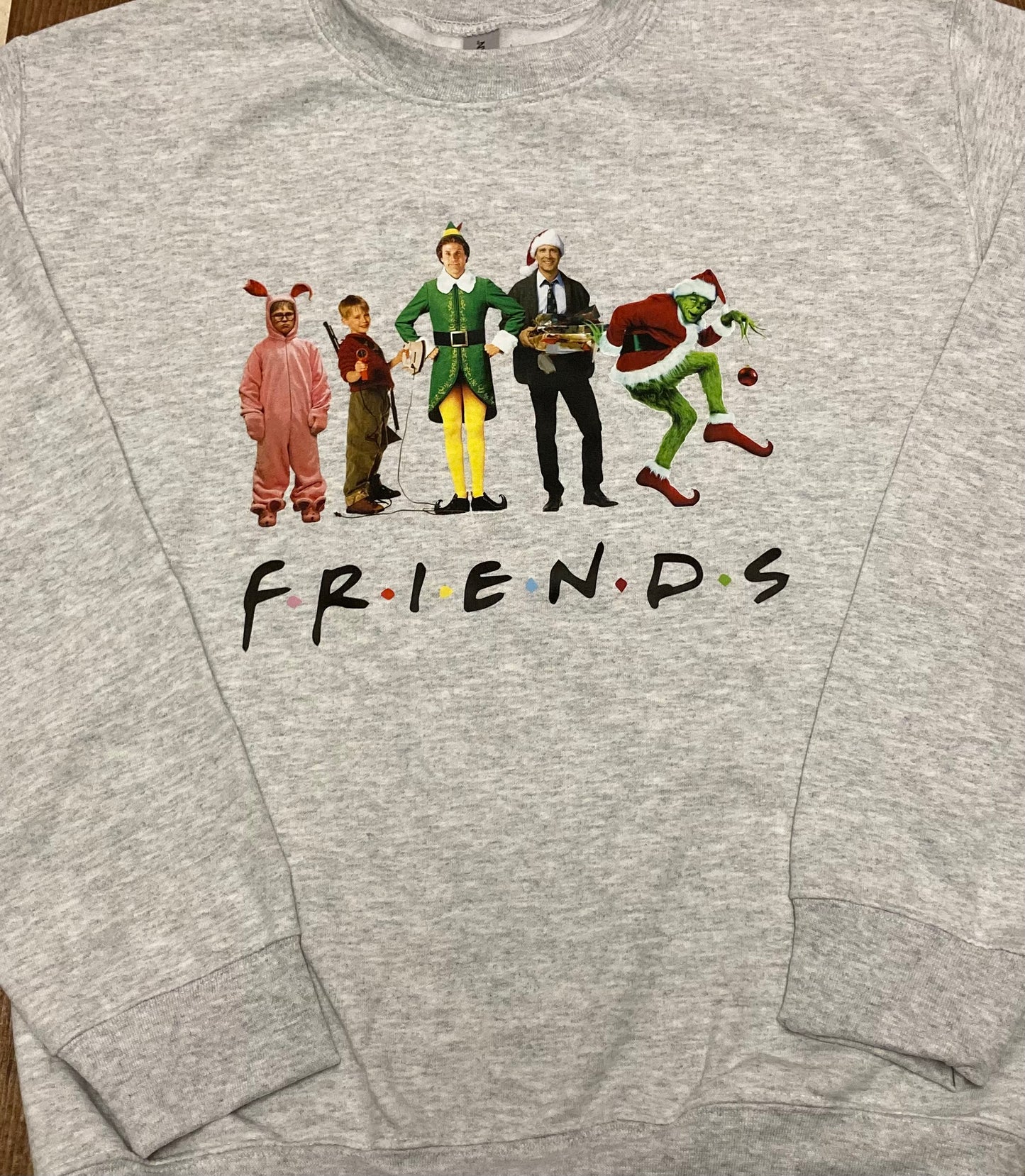 Christmas Movie Character Friends Crewneck Sweatshirt